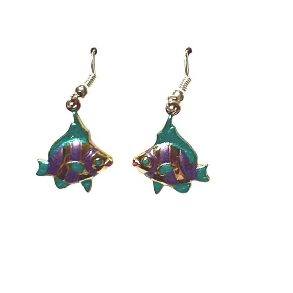 Tropical Earrings Set: Starfish Fish & Shell Dangle‎ Designs - Picture 3 of 7